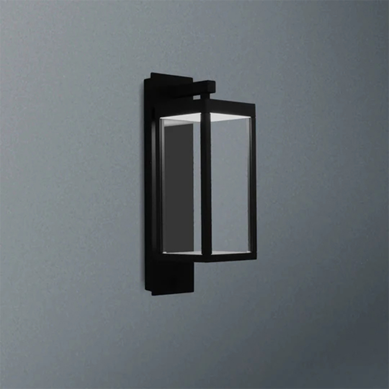 Lumière LED d'entrée de cour extérieure, avec lanterne en aluminium, capteur de jour et de nuit, pour porche, 22559